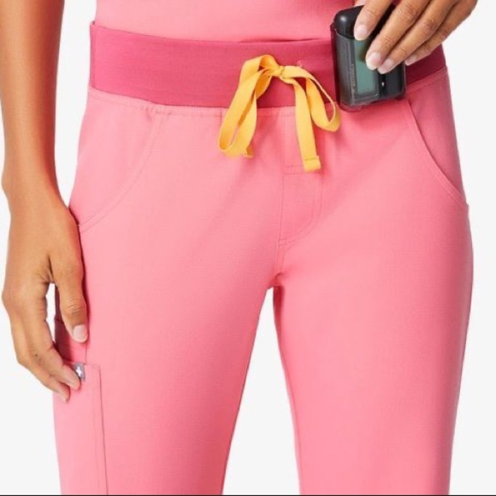 Neon pink Kade Figs scrub pants XXL